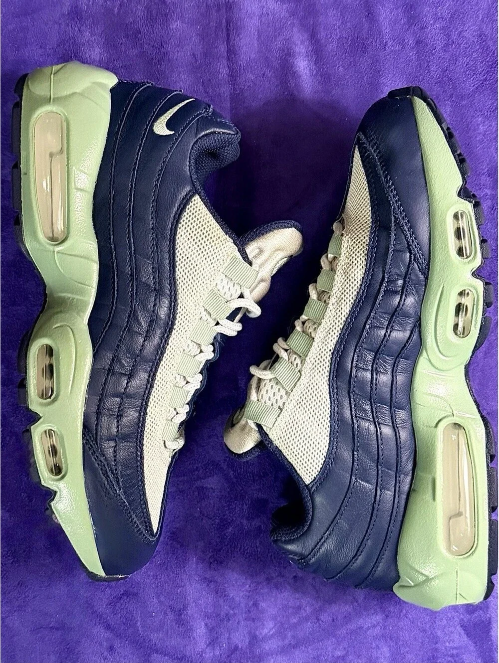 Nike By You ID Air Max 95 Anthracite White Mint Green Poison Women’s 7 Neon
